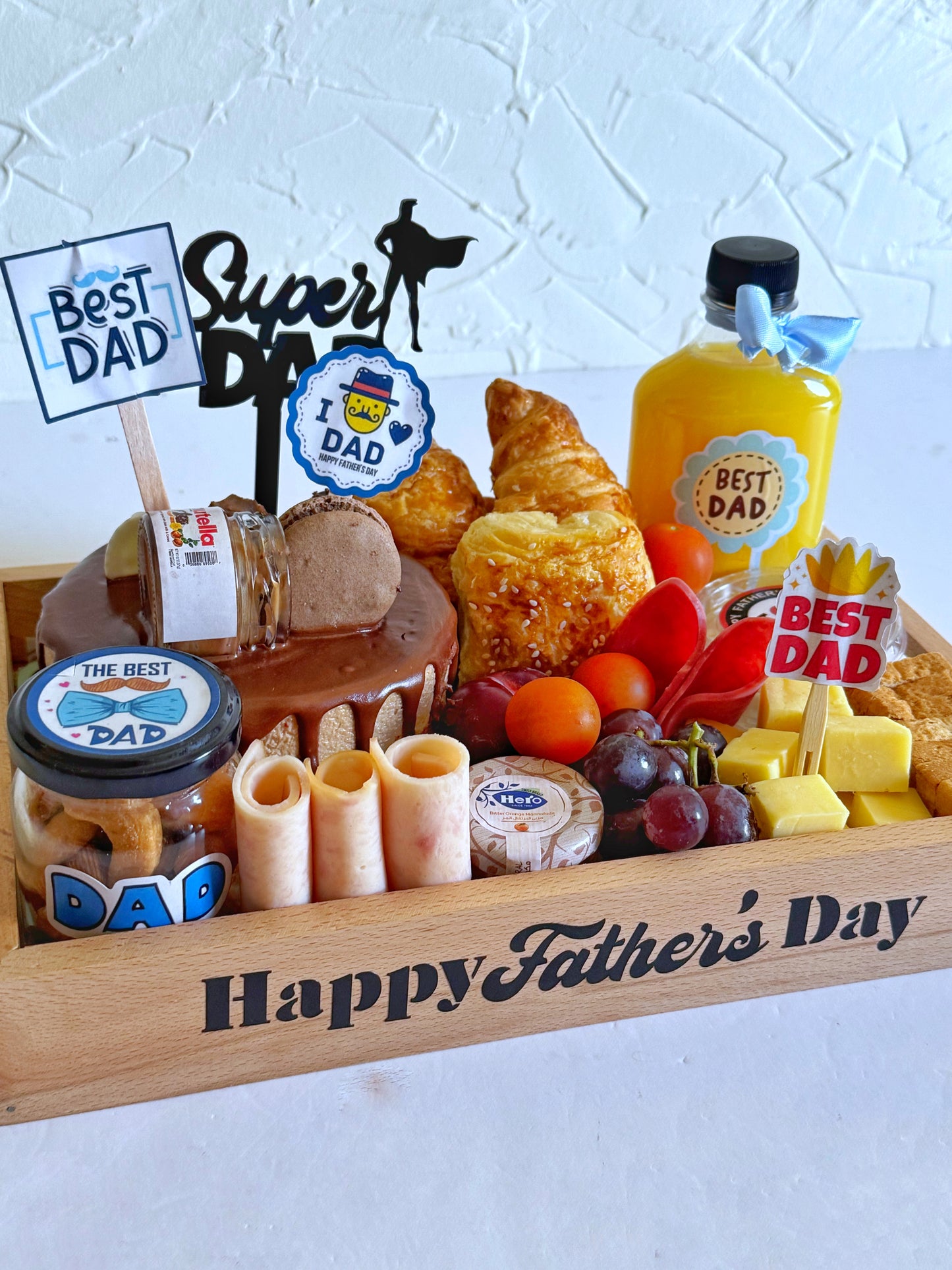Super Dad with Chocolate Cake