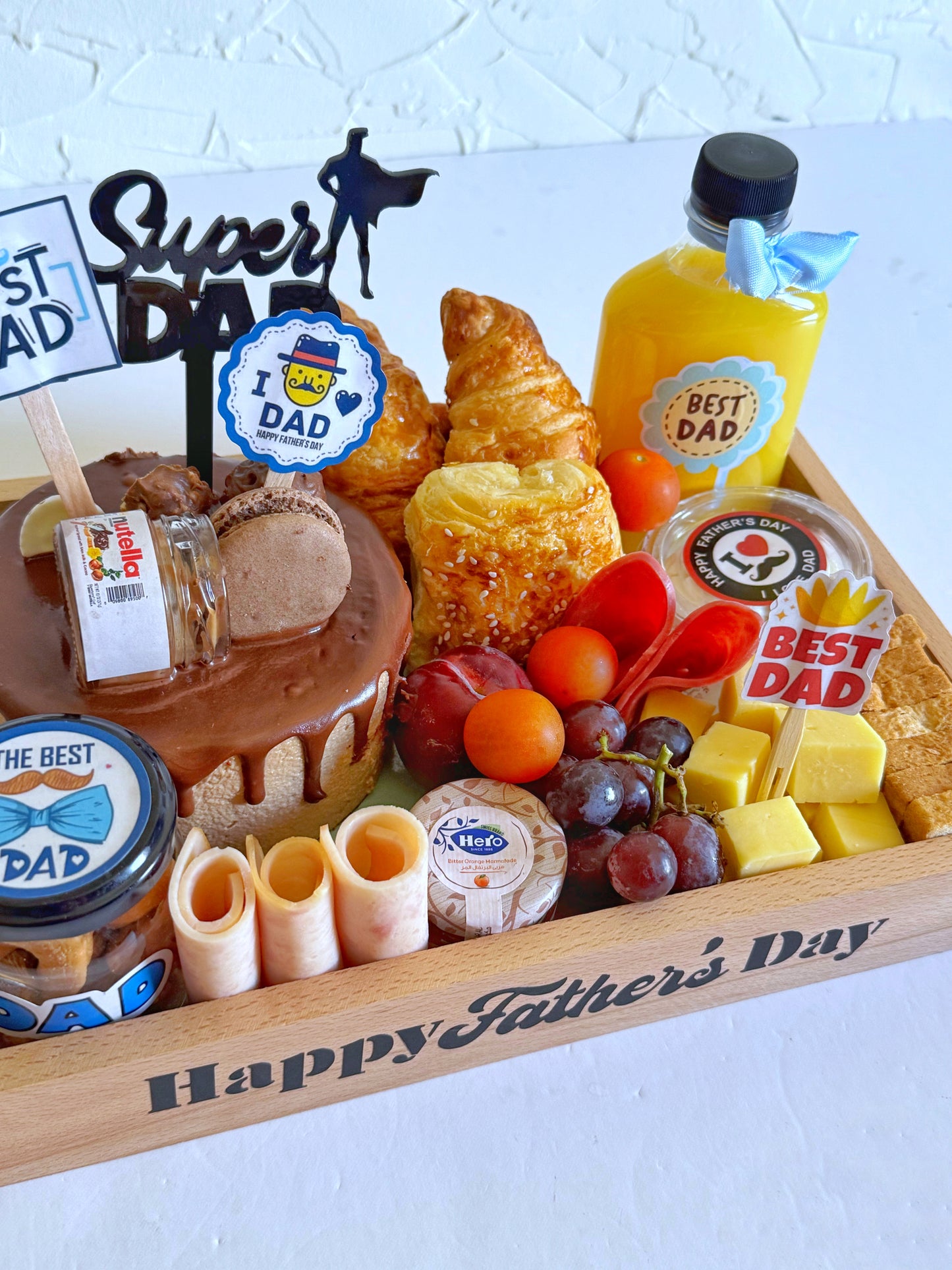 Super Dad with Chocolate Cake