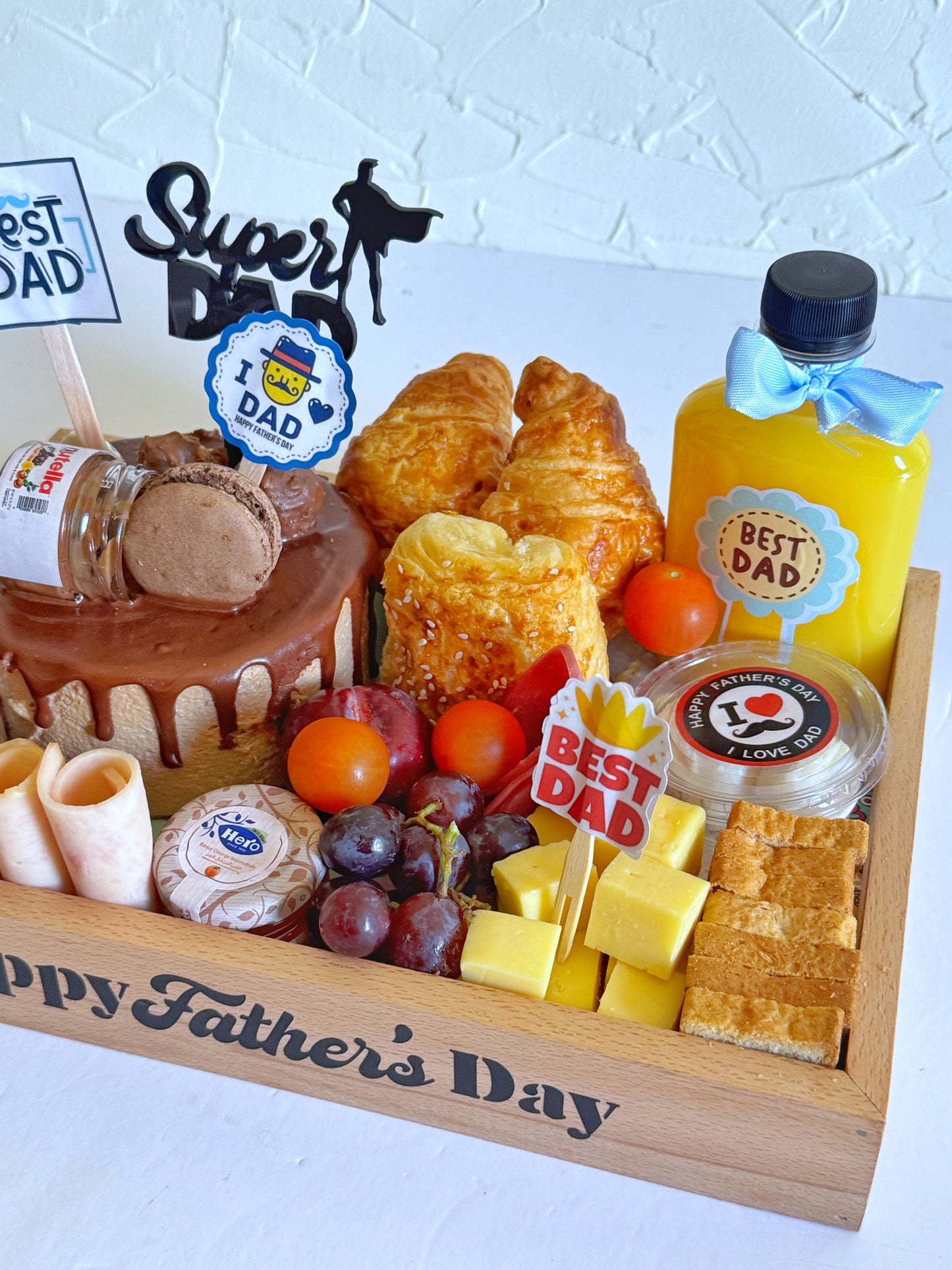 Super Dad with Chocolate Cake