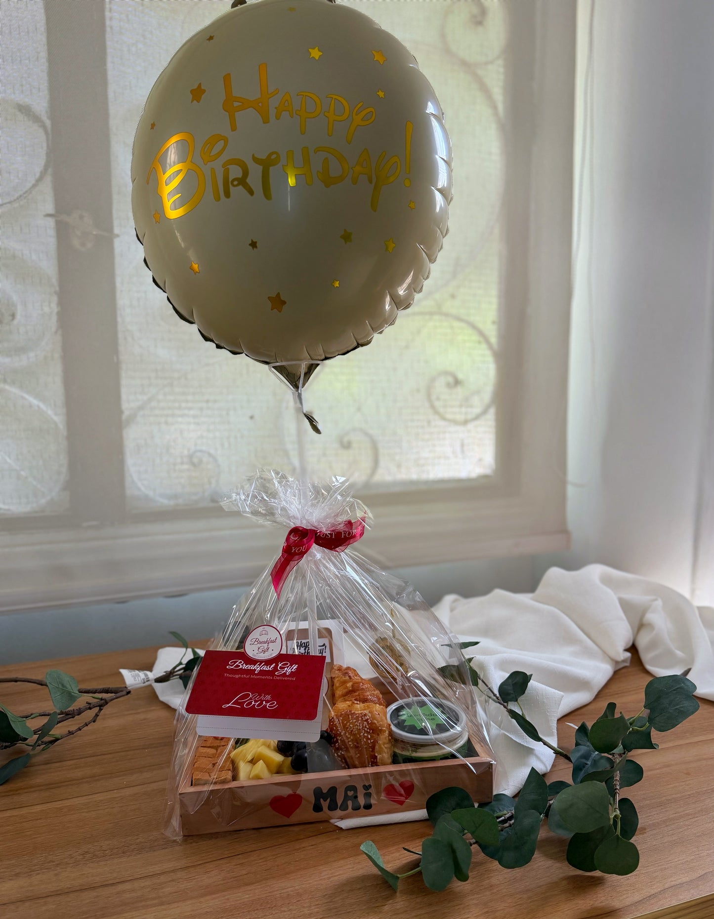 Trendy Birthday Breakfast with Canned Cake