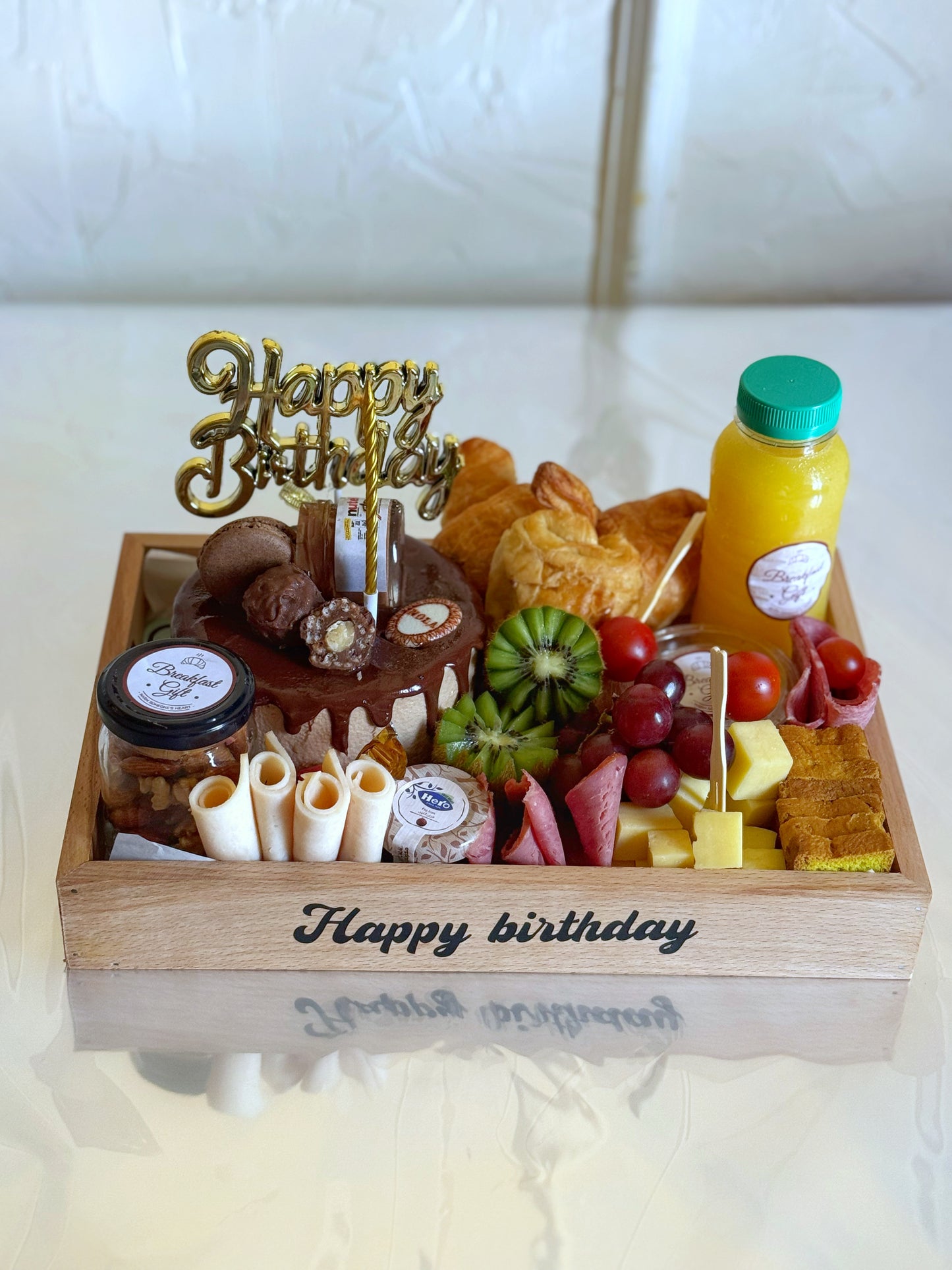 Super Dad with Chocolate Cake