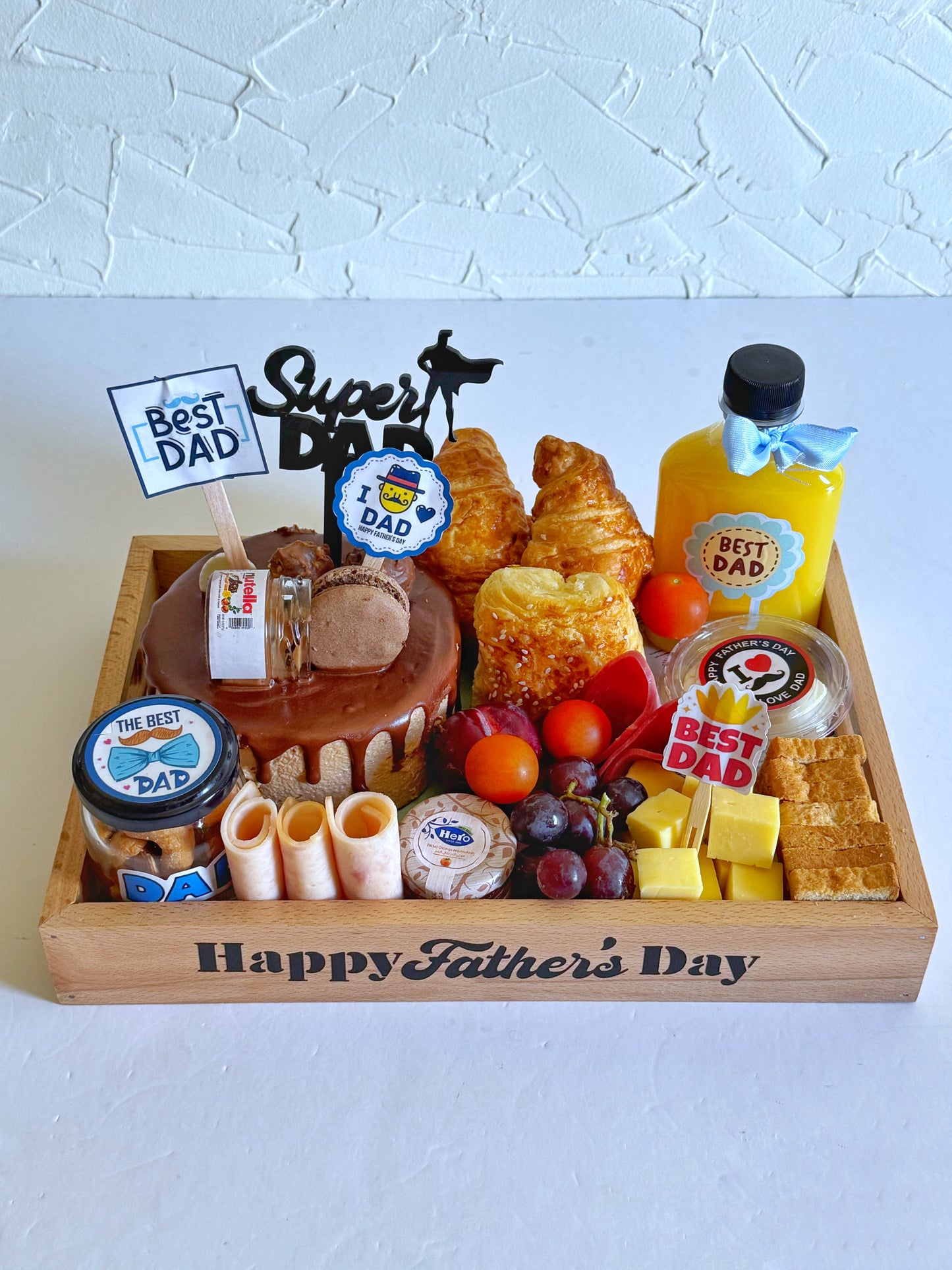 Super Dad with Chocolate Cake