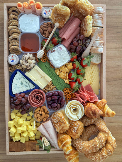 Family cheese platter breakfast