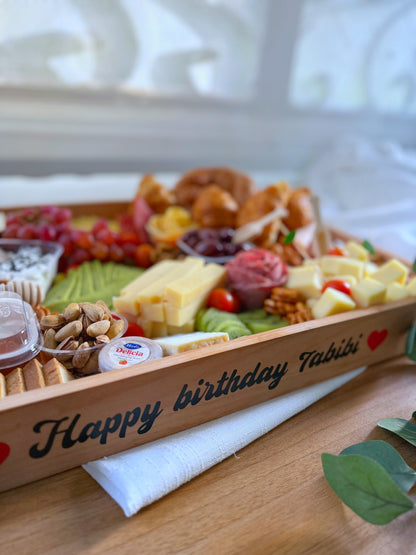 Family cheese platter breakfast