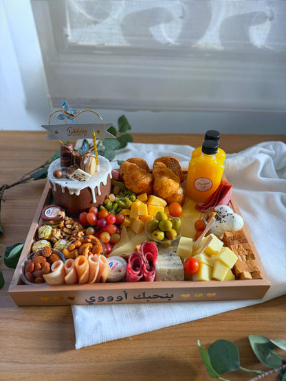 Couples Breakfast Cake & Cheese