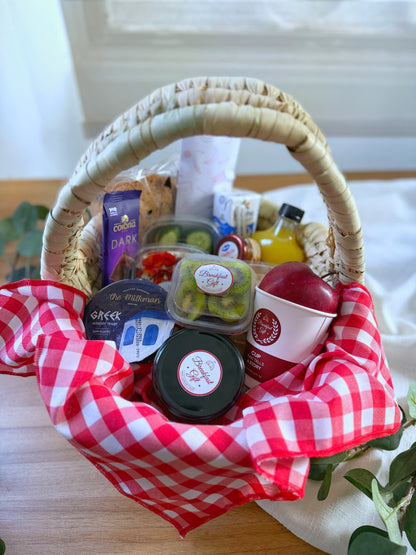 Healthy Breakfast in a Basket
