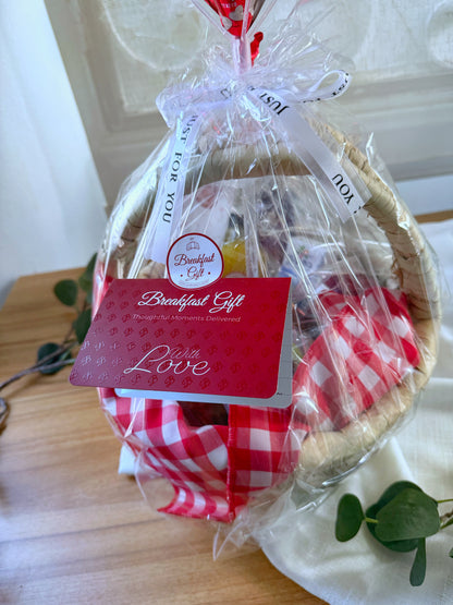 Healthy Breakfast in a Basket
