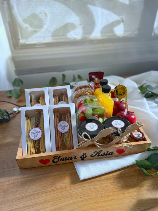 Healthy couples breakfast