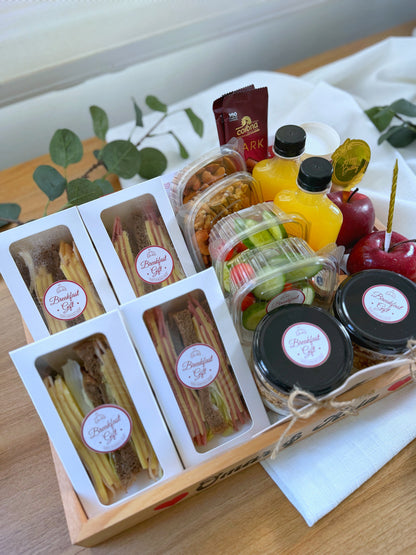 Healthy couples breakfast