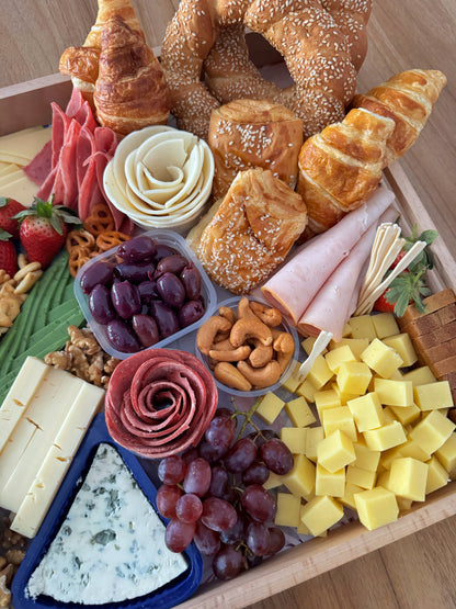 Family cheese platter breakfast