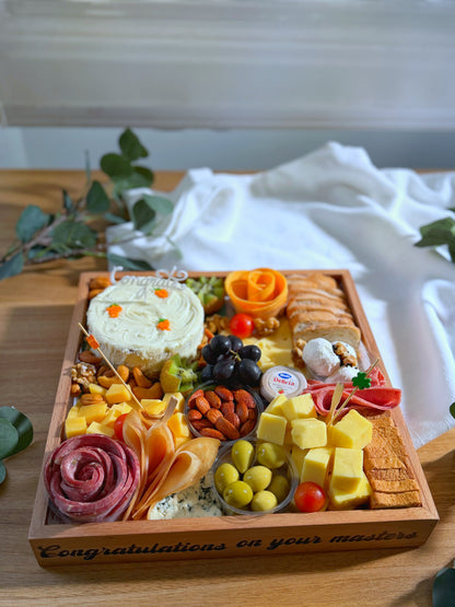Carrot cake with cheese platter