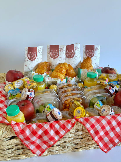 Family Breakfast in a basket with extra nuts & chocolate