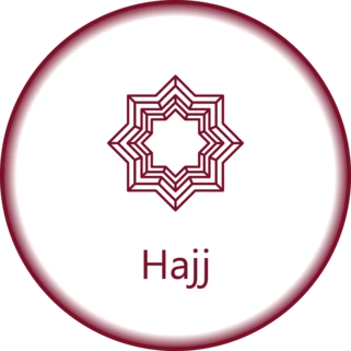 Hajj Gifts Icon - Featuring the Kaaba in black outlined strokes