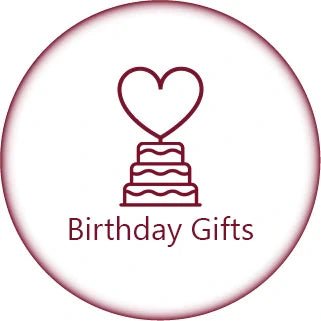 Birthday Gifts Icon - A festive gift box with balloons and a ribbon