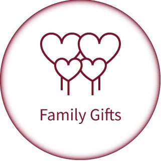 Family Gifts Icon - A collection of gift boxes representing a family celebration
