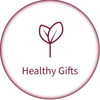 Healthy Gifts Icon - A wellness-themed gift basket with organic products