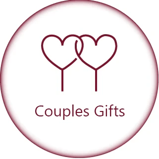Couple Gifts Icon - Two intertwined gift boxes symbolizing love