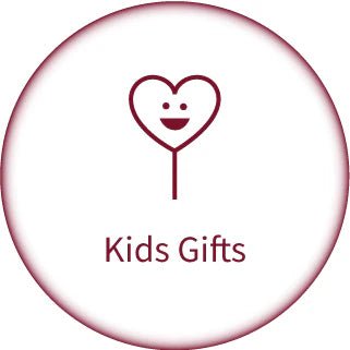 Kids Gifts Icon - A playful, colorful wrapped gift box for children